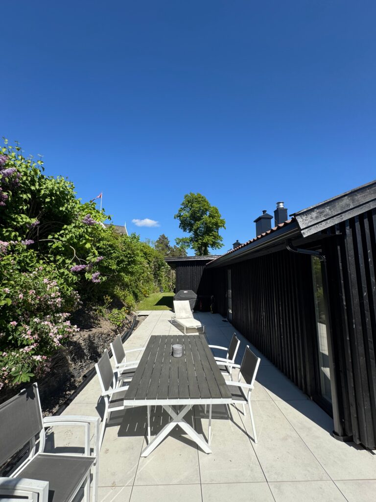 Nytt uteområde bak huset Høvik
